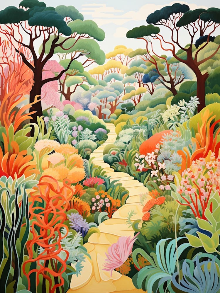 Descanso Gardens Usa Modern Illustration 2