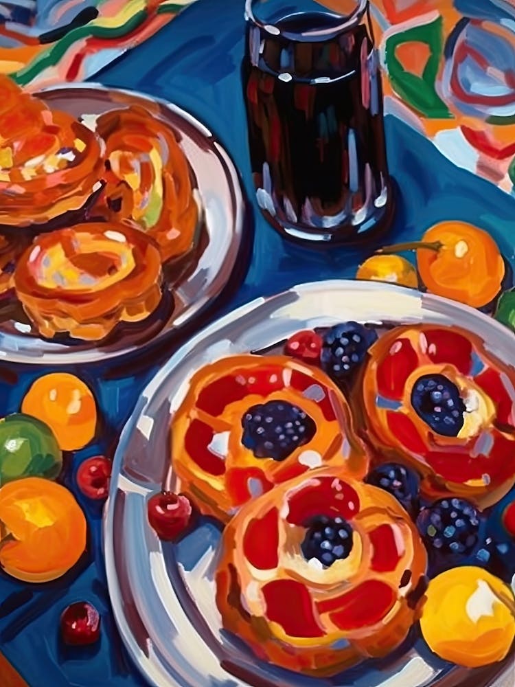 Fruit Danish Pastry Painting 1