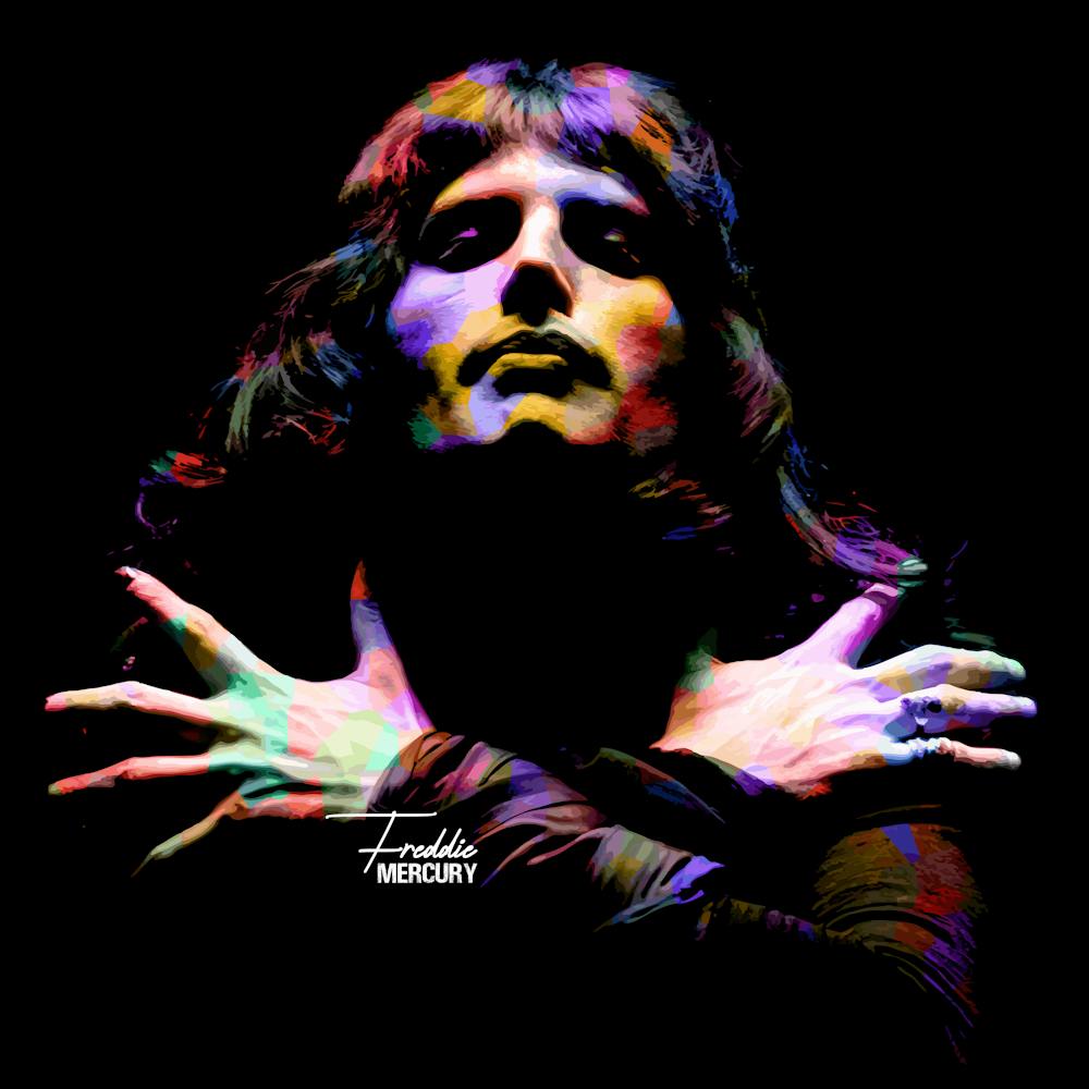 Freddie Mercury Music Legend in Colorful