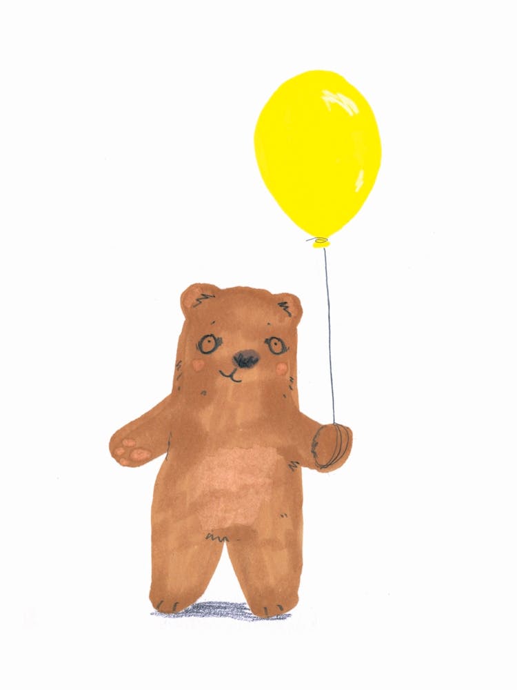 Bear With Yellow Balloon