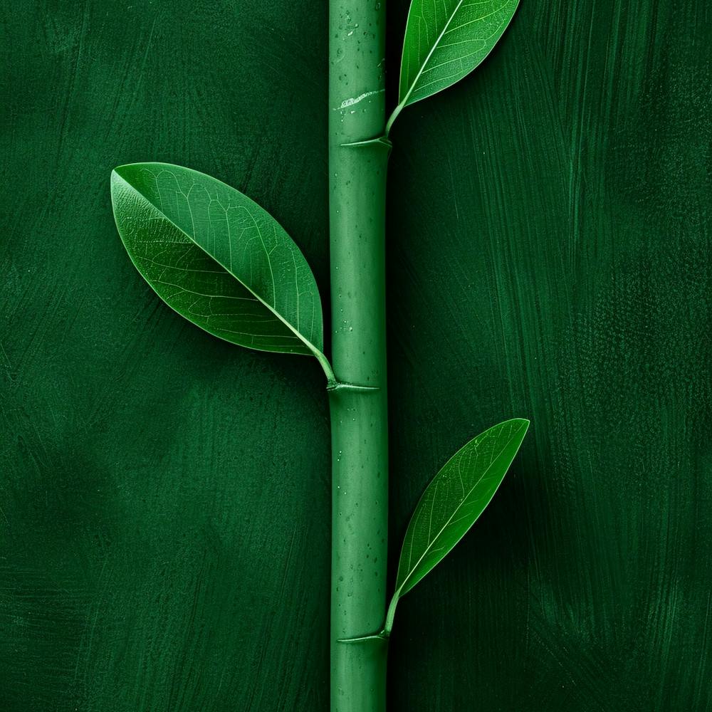 Green Bamboo On A Green Background