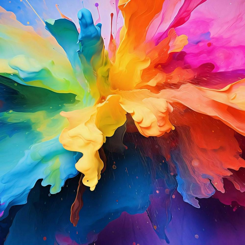 Colorful Splash Of Paint