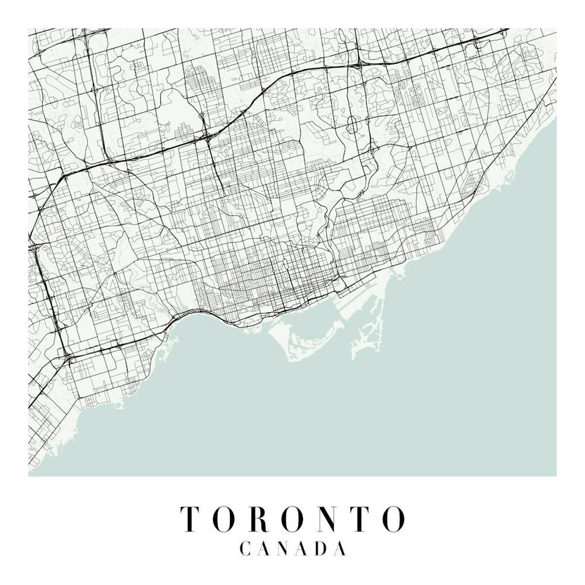 Toronto Canada Street Map Minimal Color Square