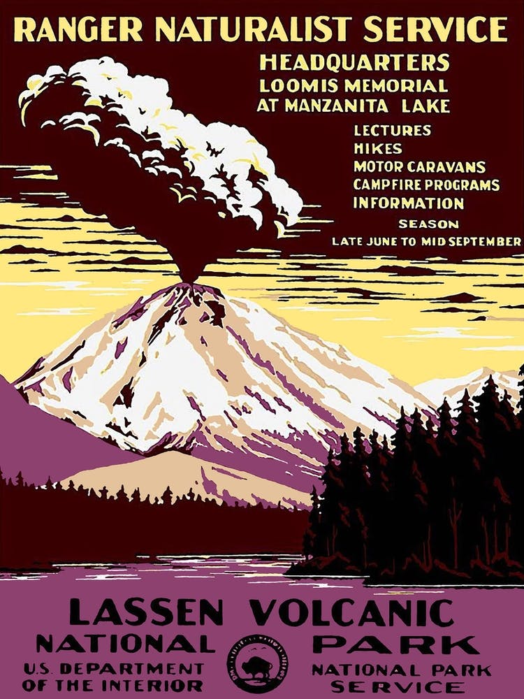 Volcano Eruption at Lassen National Park, USA