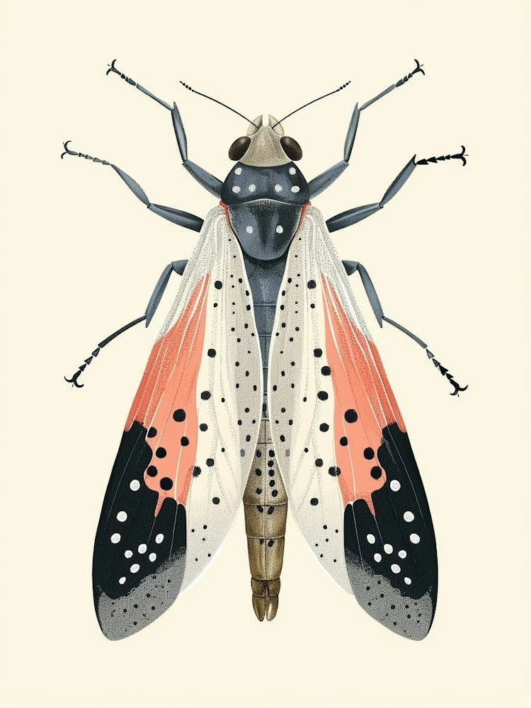 Colourful Insect Illustration Whitefly 15