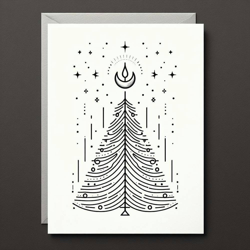Christmas Tree Line Art