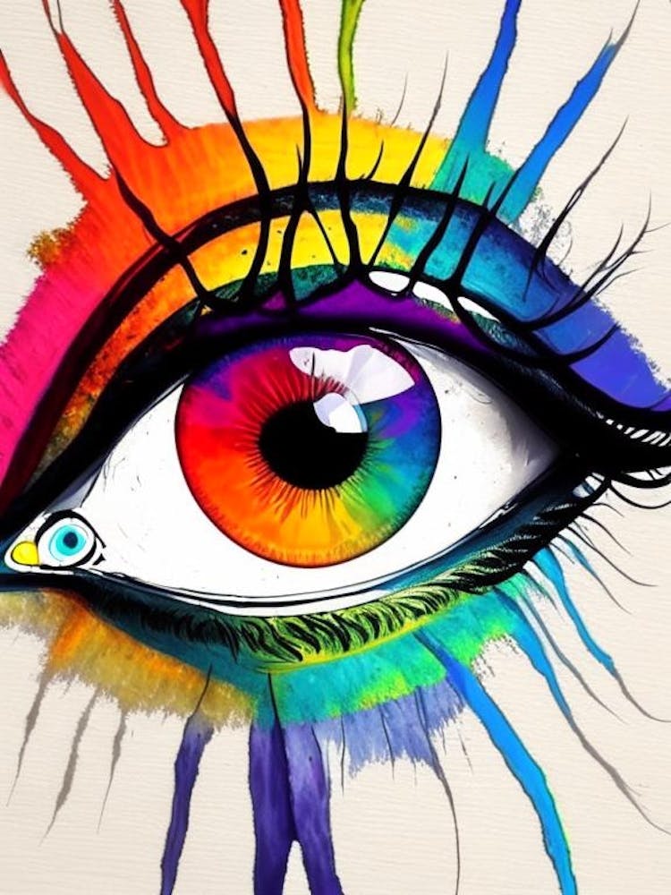 Psychedelic Eye, Symbol, Third Eye Rothko Neutral