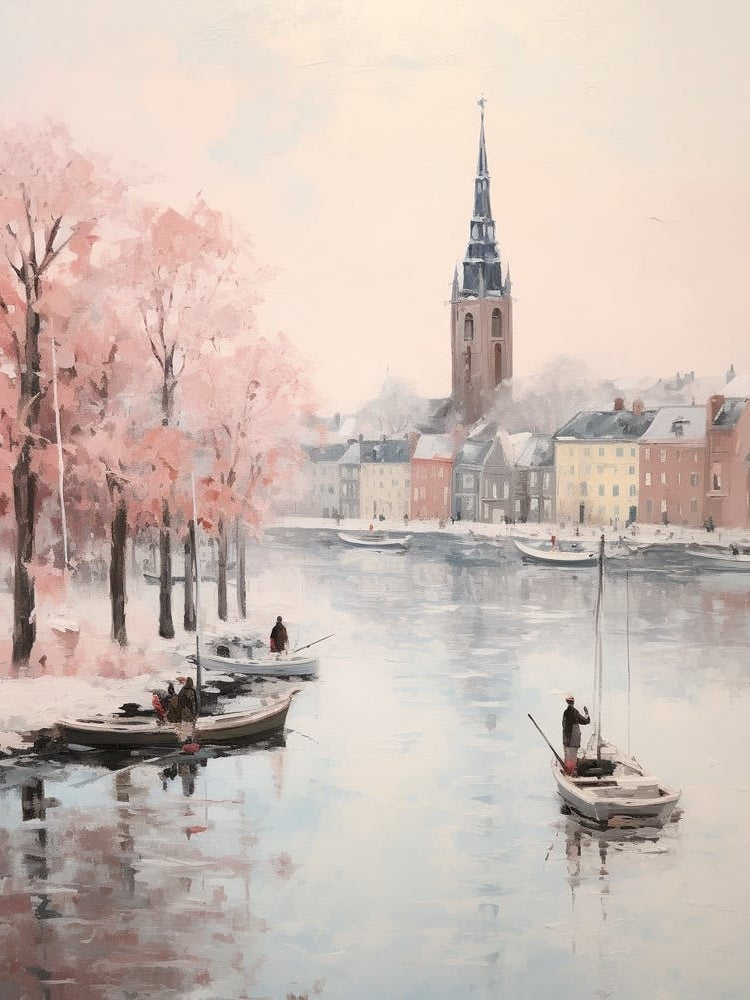 Dreamy Winter Painting Copenhagen Denmark 4