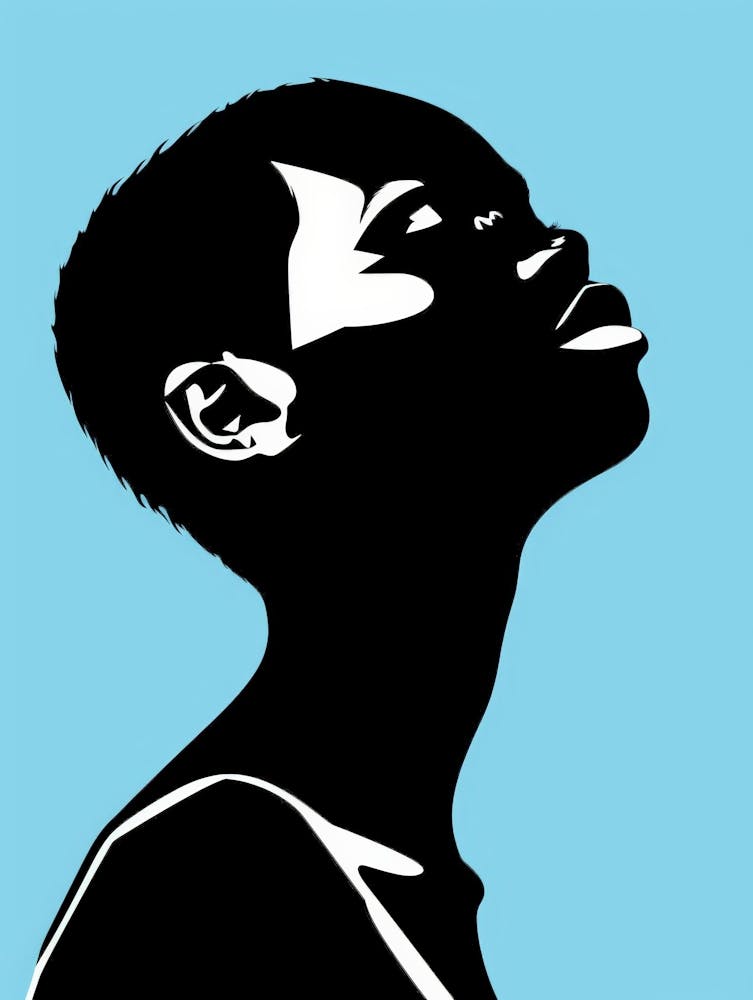 Silhouette einer Frau 34