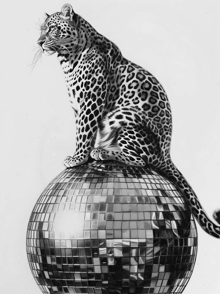 Leopard On Disco Ball