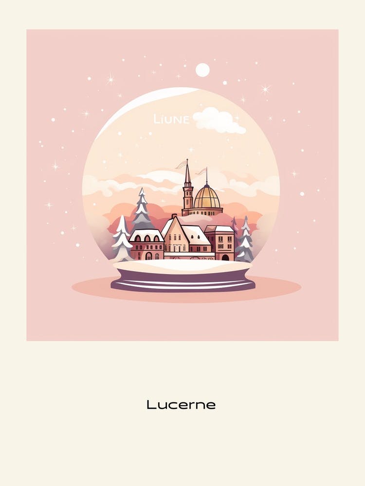 Lucerne Switzerland Schneekugel-Poster