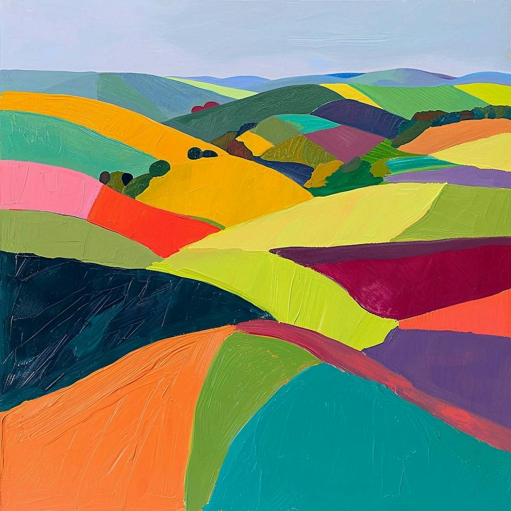 Colourful Abstract The South Downs England 3