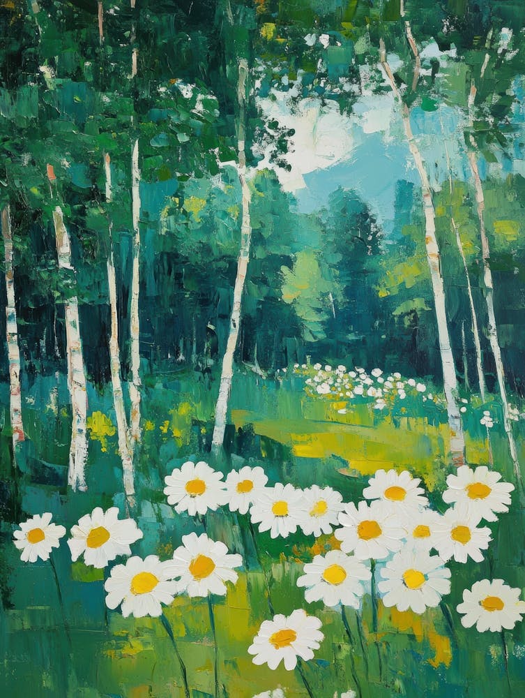 Daisies In The Forest 5