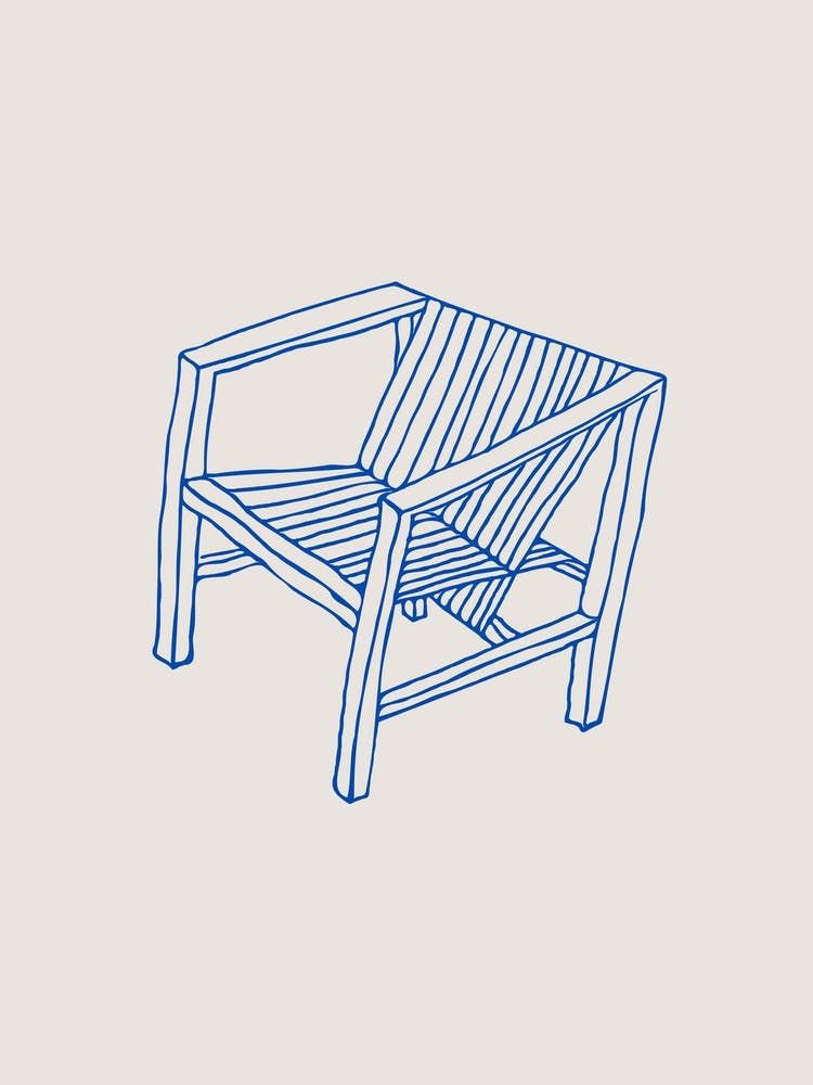 Chair Poster Blue