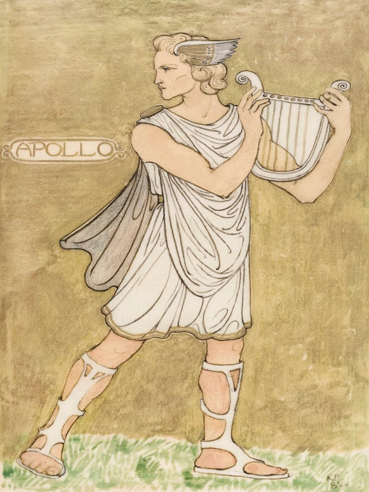 Design For Costume For Apollo (1910), Richard Roland Holst