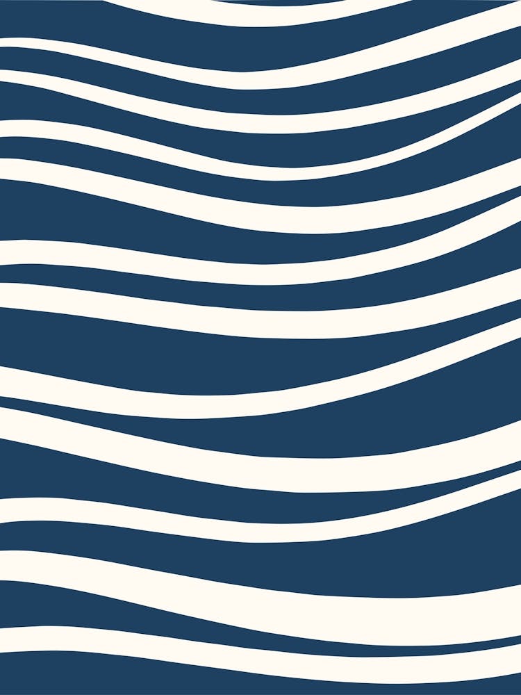 Blue And White Waves