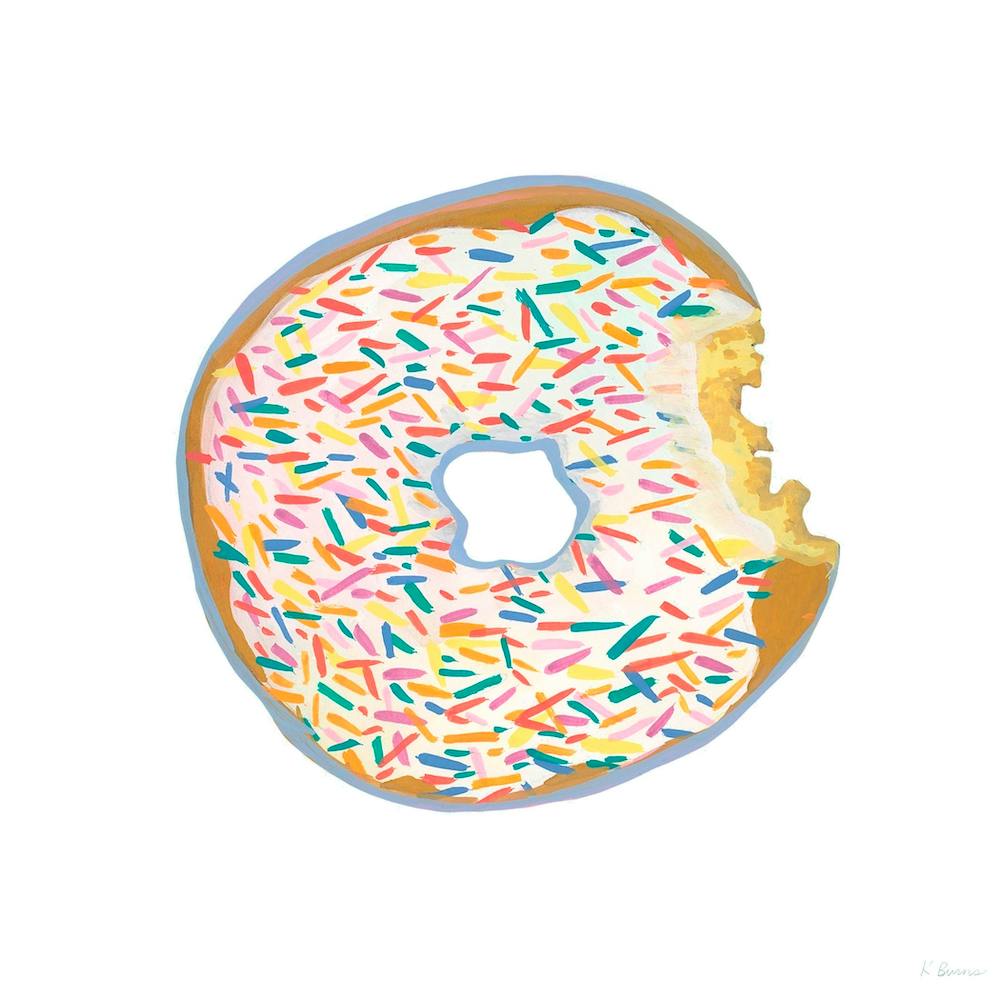 Sprinkle Donut - White
