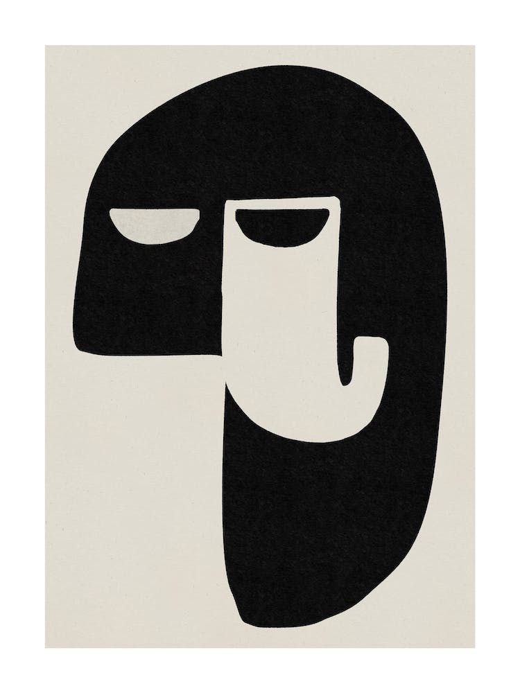 Abstract face in black