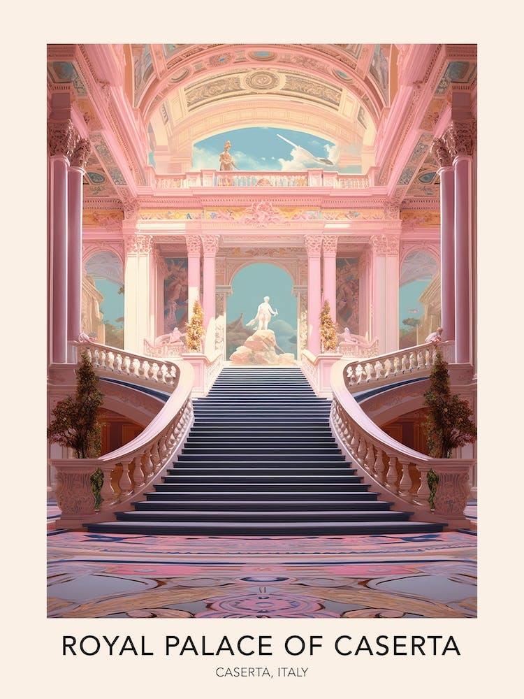 Royal Palace Of Caserta Italy Travel Poster
