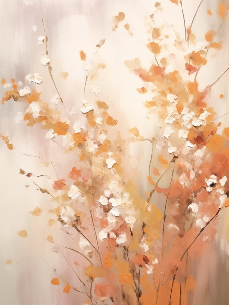 Fall Flower Painting Gypsophila Babys Breath 1
