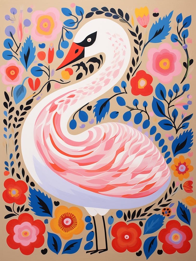Pink Scandi Swan 3
