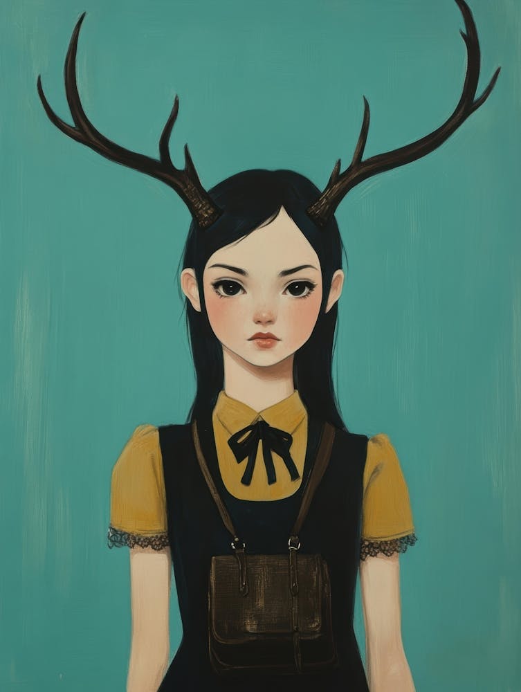 Girl With Antlers 2