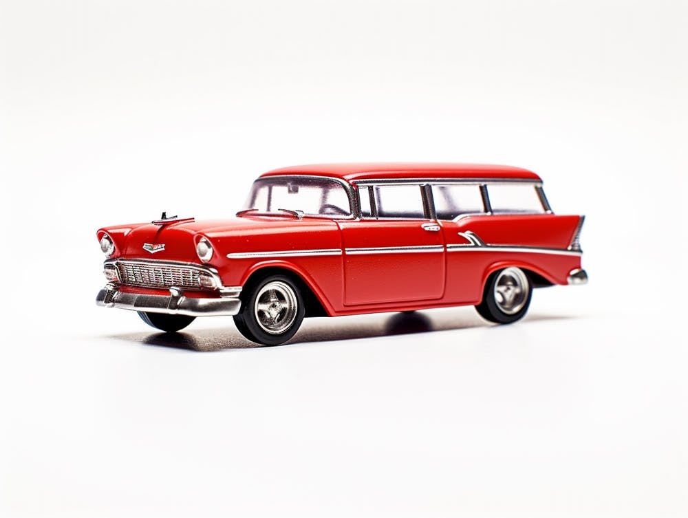 Toy Car 55 Chevy Nomad Red