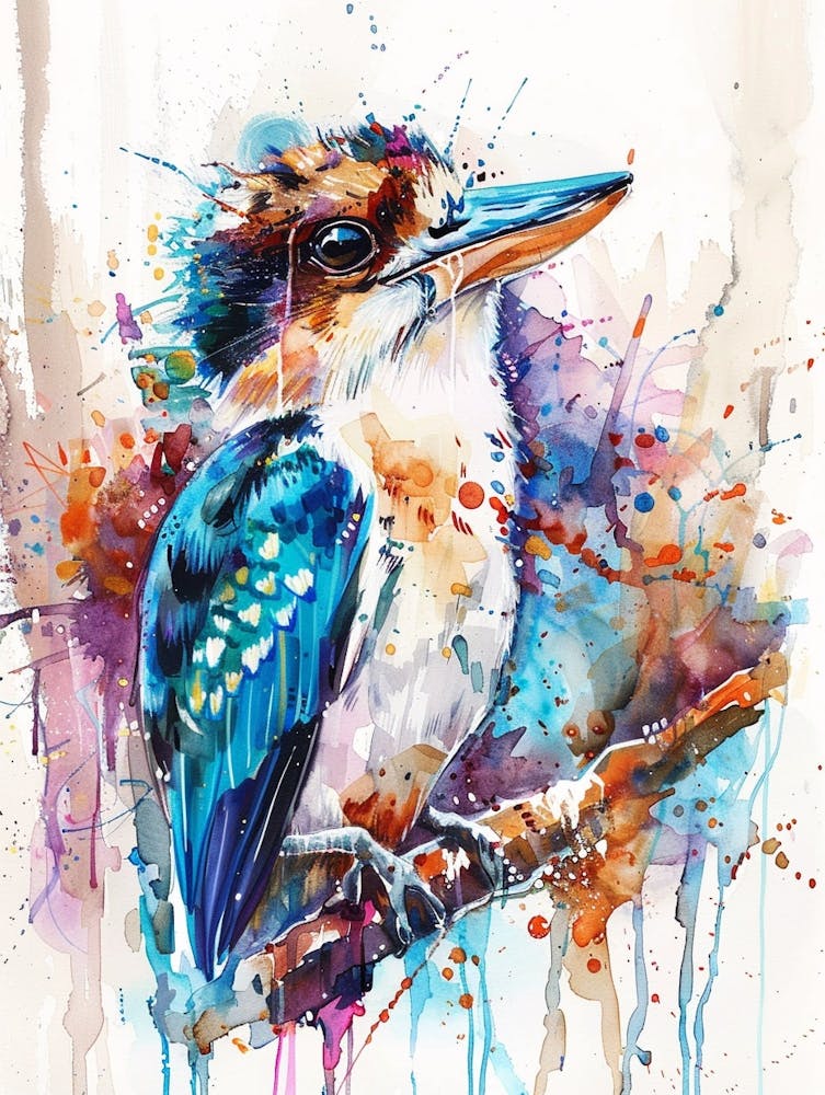 Kookaburra Colourful Watercolour 1