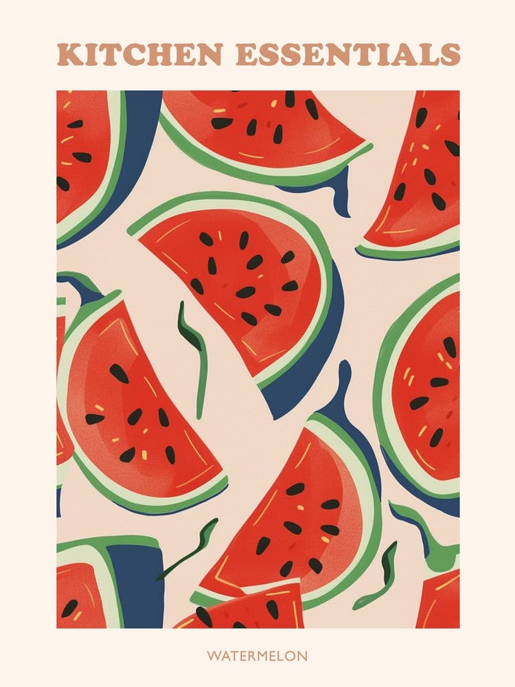 Watermelon Pattern Illustration Poster 1