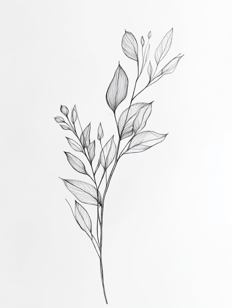 Drawing Of A Leaf 3