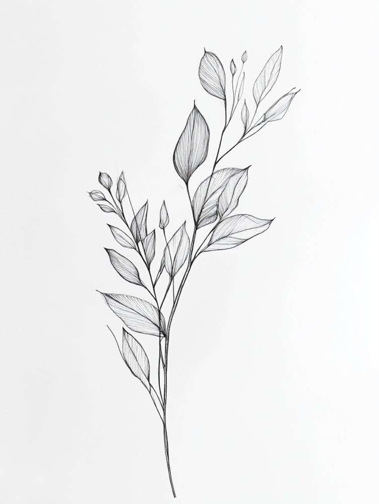 Drawing Of A Leaf 3