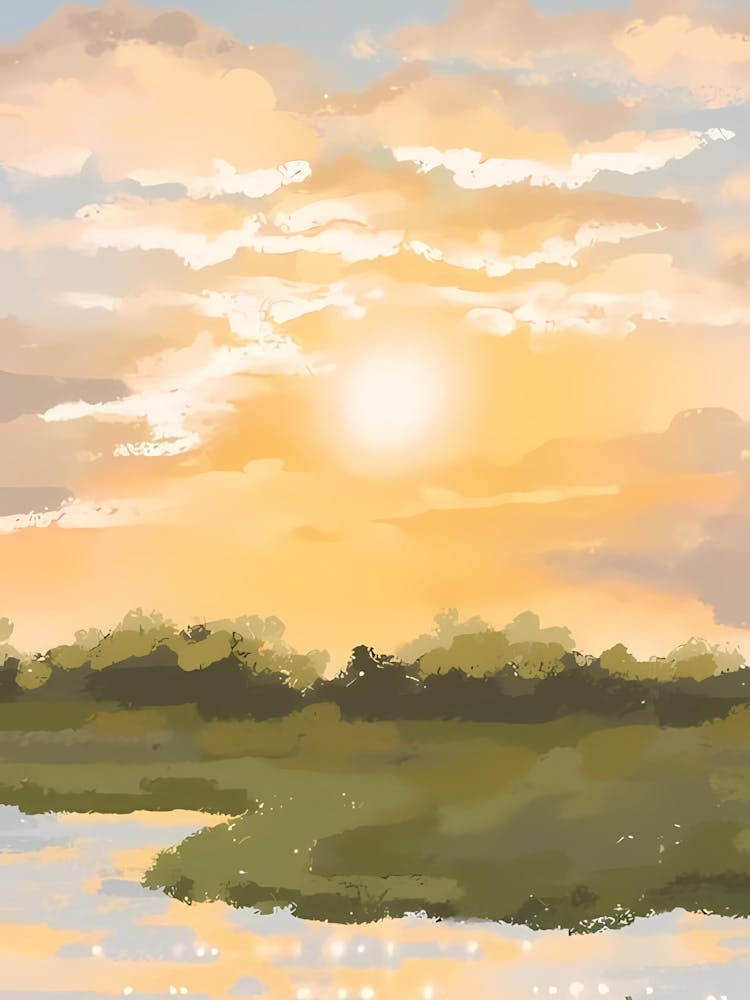Sunset In The Marsh