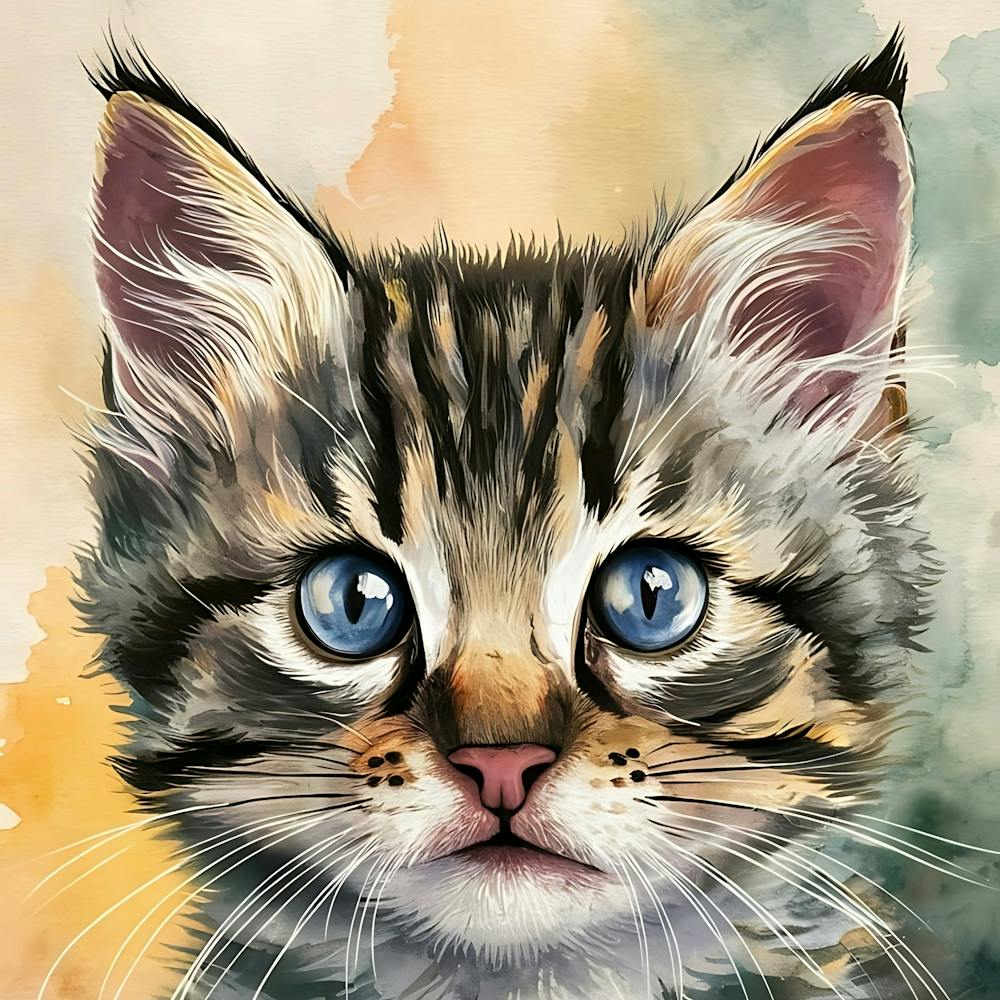 Kitten With Blue Eyes