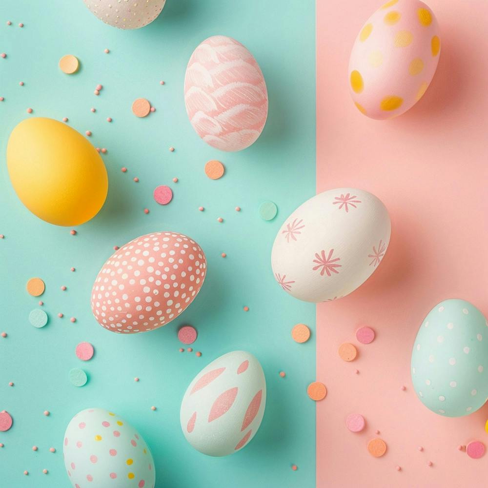 Easter Eggs Themed Banner Texture With Pastel Hues An 1718395394 2