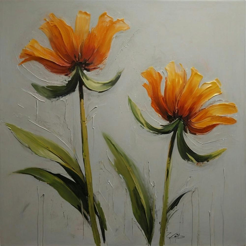 Two Orange Flowers