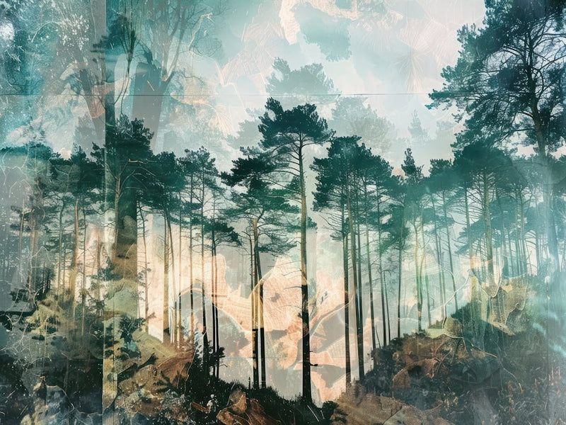 Vintage Forest Photo Collage 4