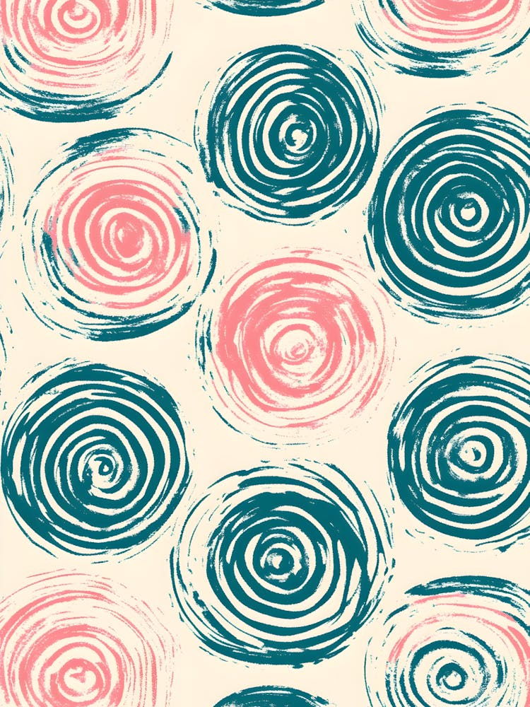 Pink And Blue Swirls