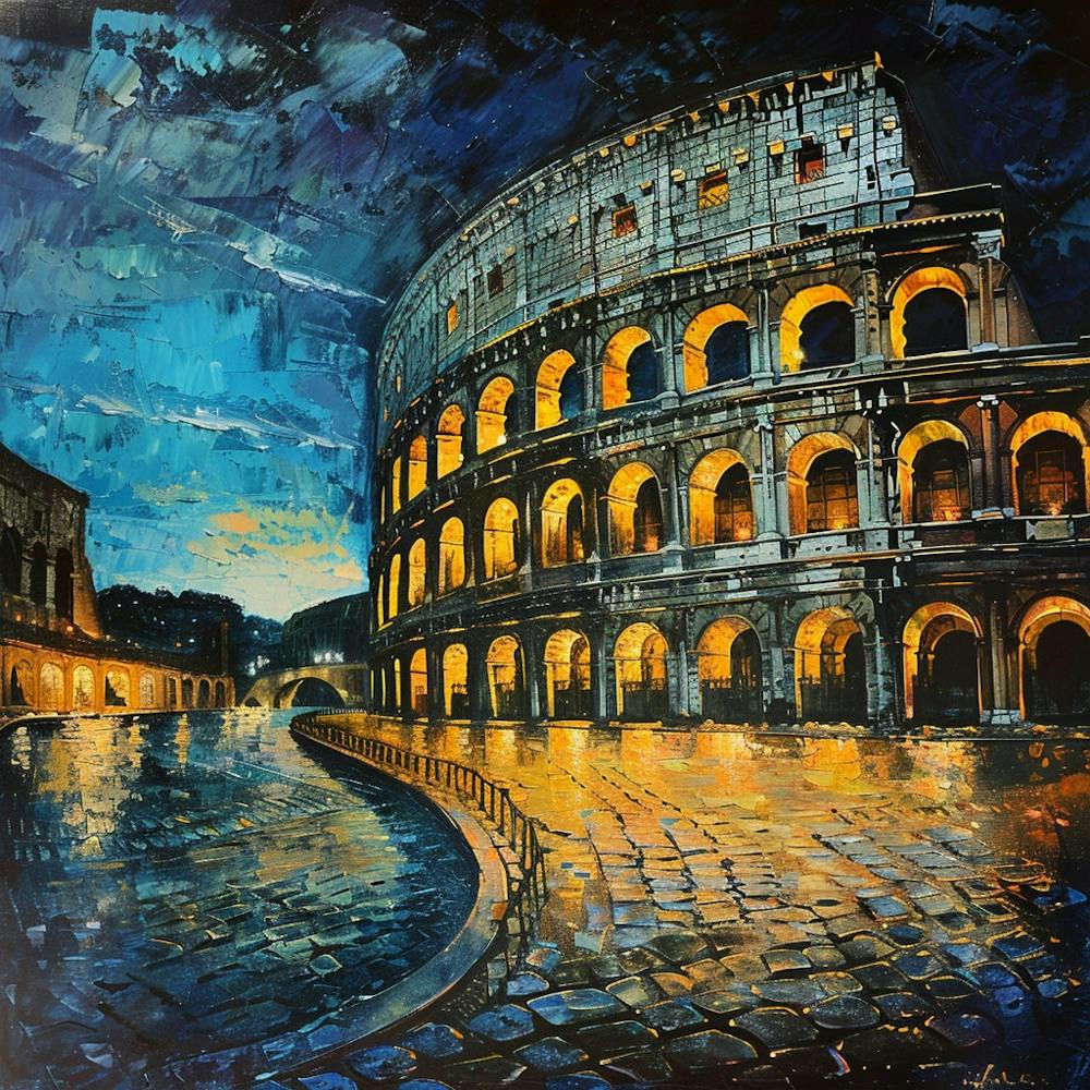 Colosseum At Night 1