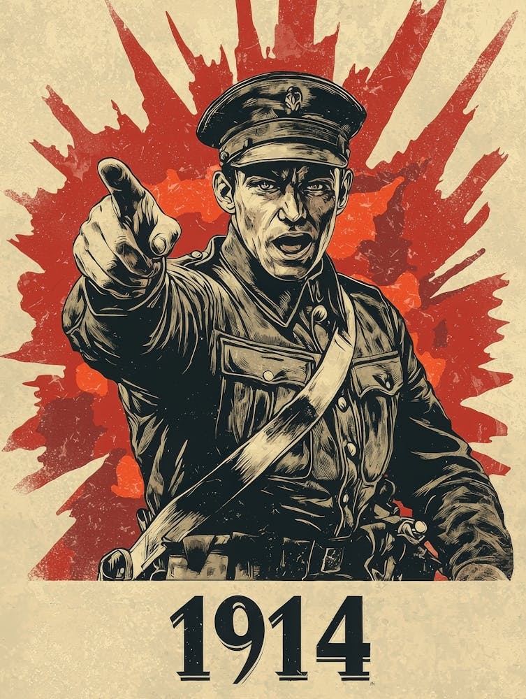 Aihrgdesign A Vintage Recruitment Poster From 1914 Featuring 3
