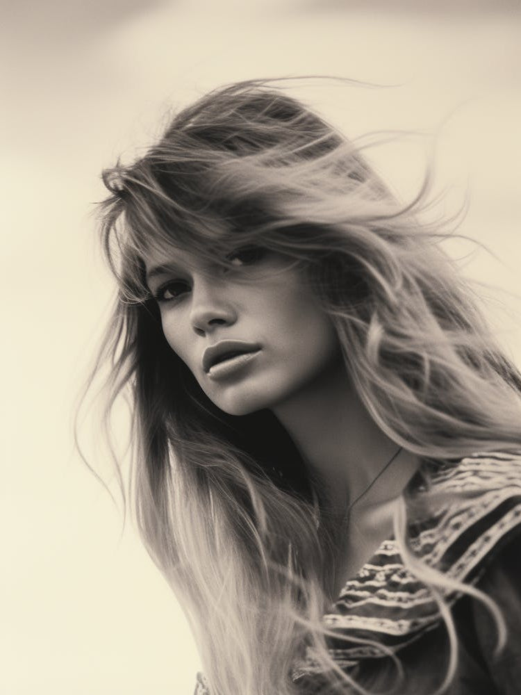 Black And White Photograph Of Brigitte Bardot