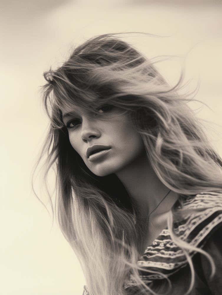 Black And White Photograph Of Brigitte Bardot