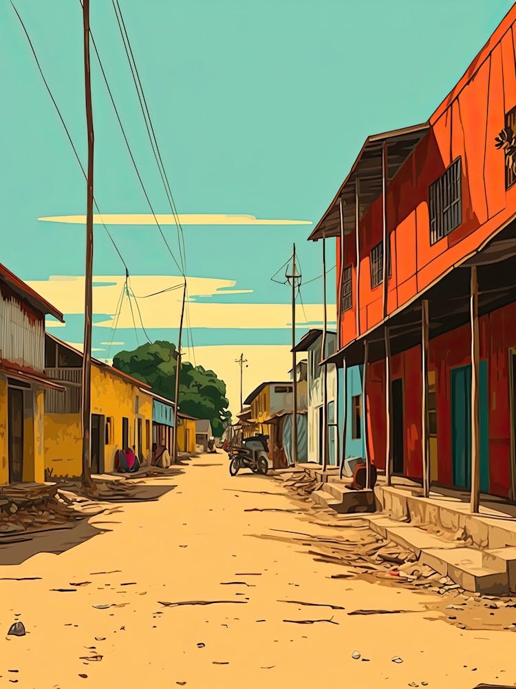 Zanzibar, Tanzania, Flat Illustration 1