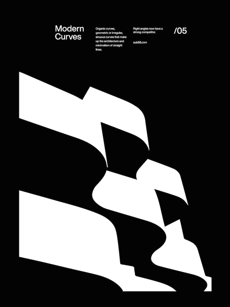 Modern Curves 05, Modern Architecture Design Poster, minimalist interior wall decor