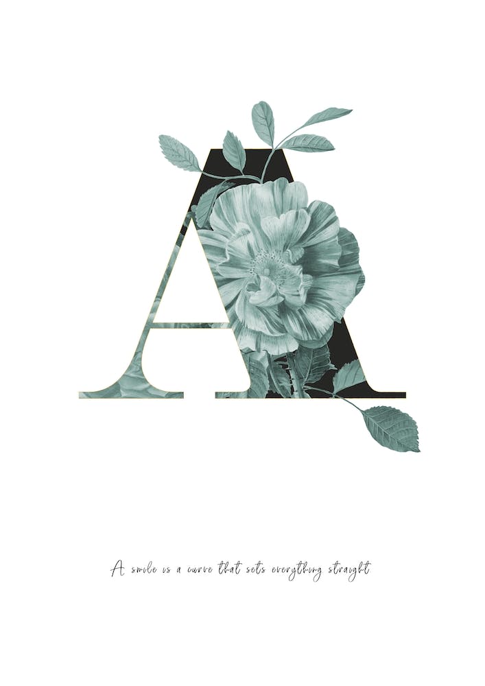 Flower Alphabet A