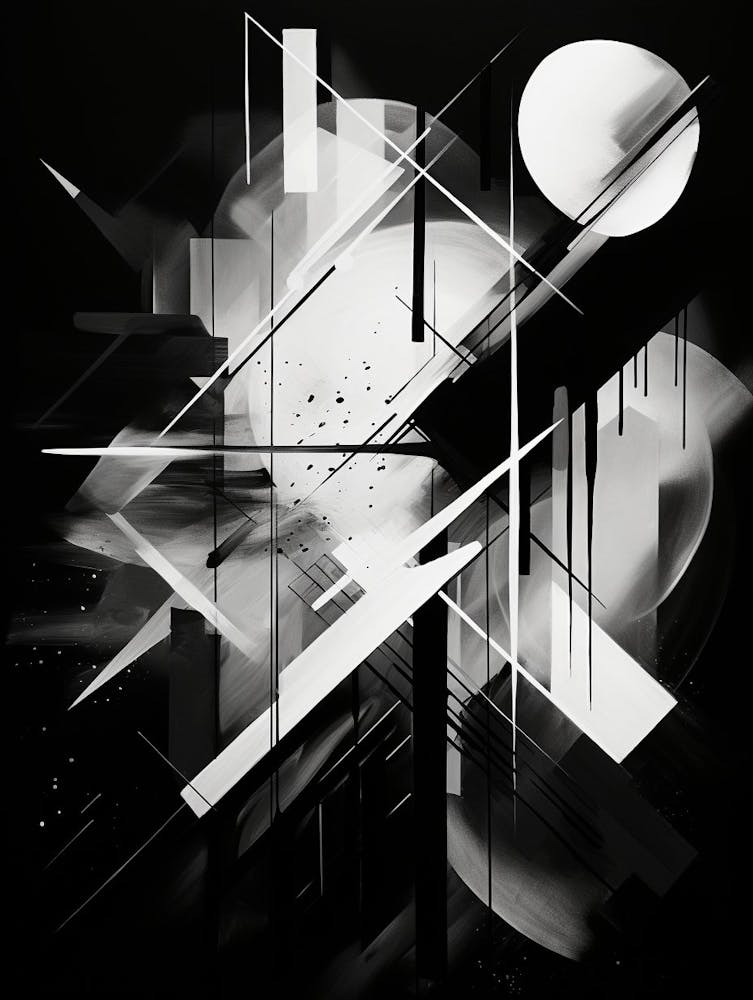 Exploration Abstract Black And White 1