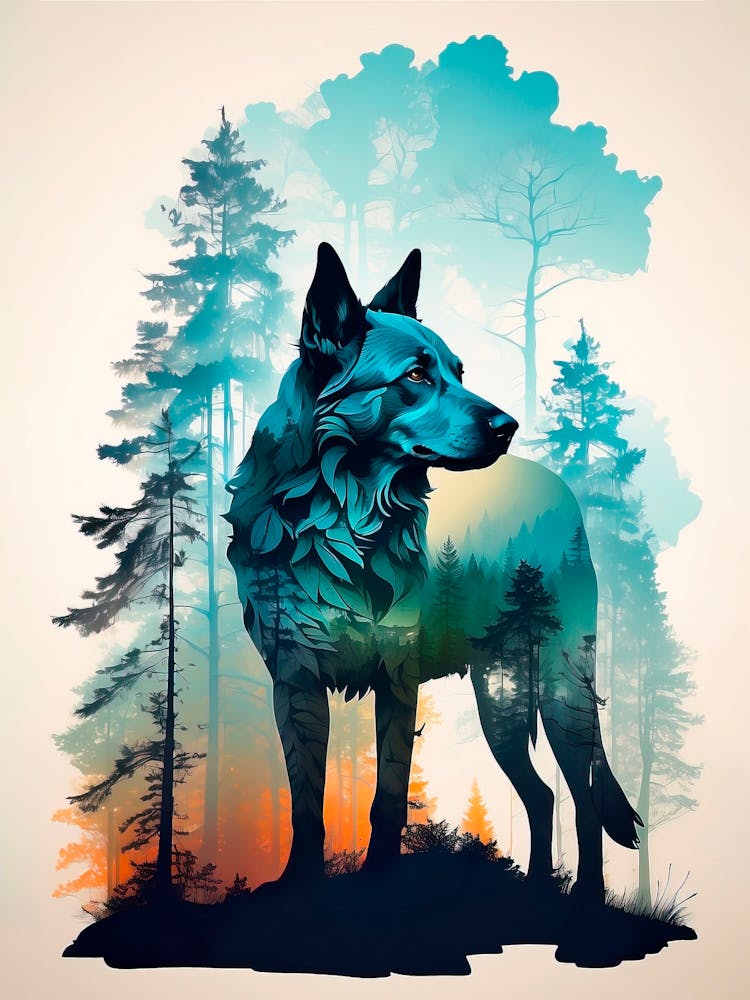 Wolf In The Woods 1