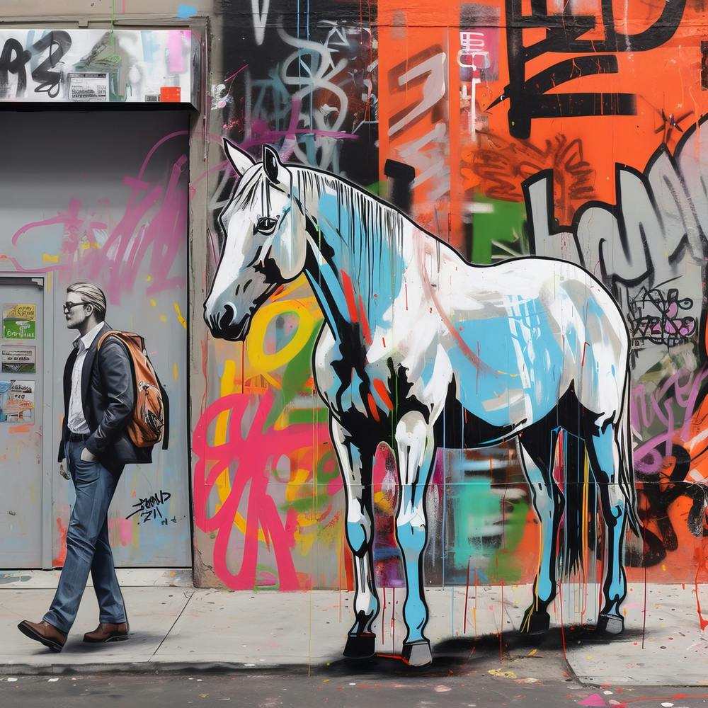 Graffiti Style Horse 1irena