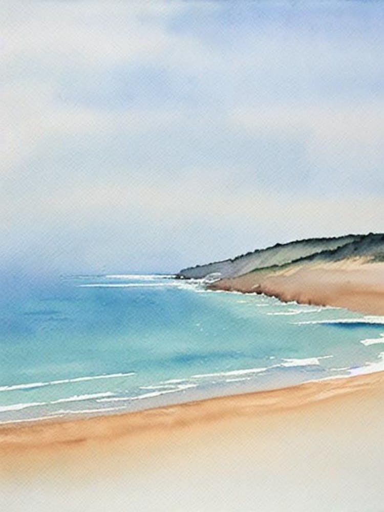 Woolacombe Beach 2, Devon Watercolour