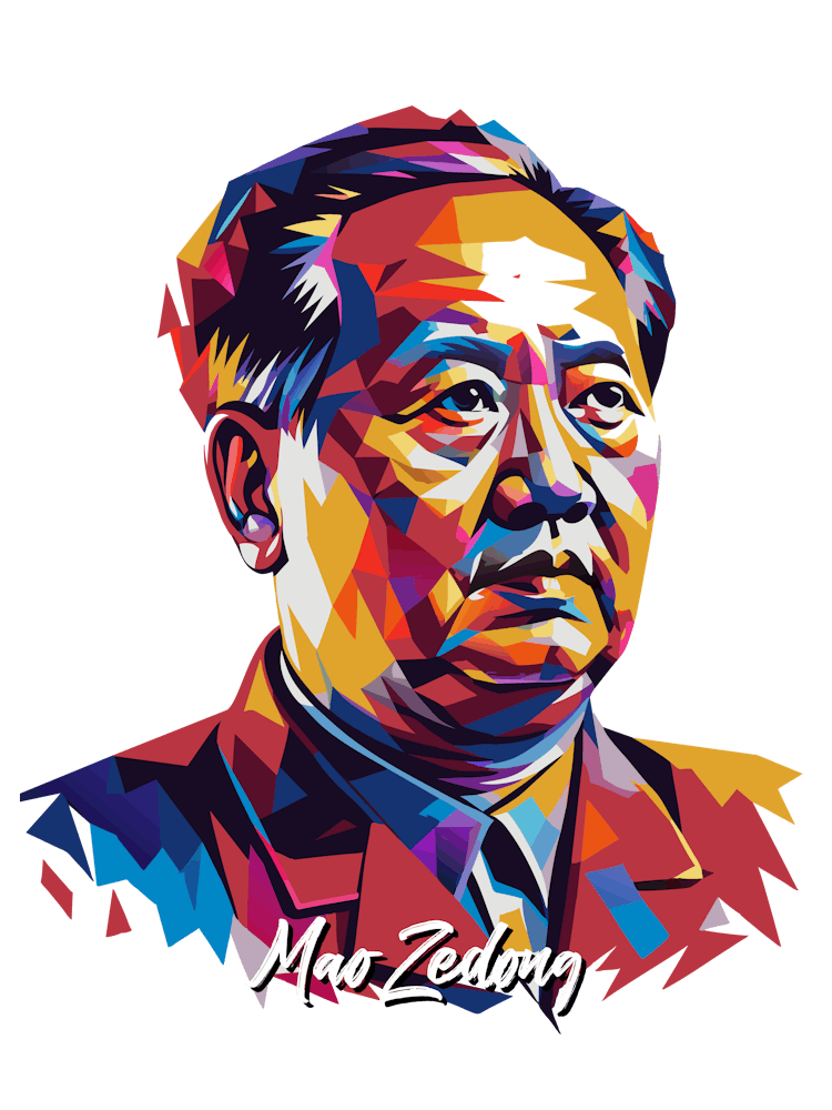 Mao Zedong 03 Portrait WPAP Pop Art