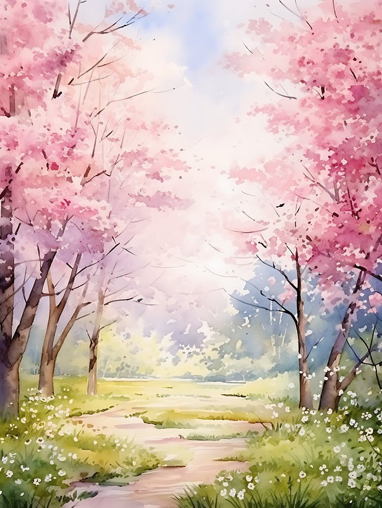Beautiful Watercolor Cherry Blossom 8